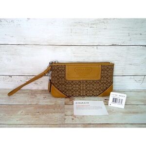 COACH Leatherware Mini Signature Wristlet